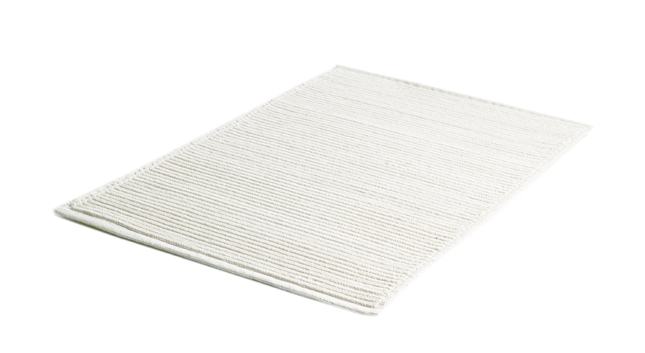 Vit ribbad bomullsmatta Ribb 60x90 cm från Etol