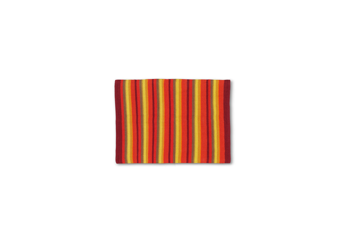 Randig bomullsmatta Stripe i orange och gula nyanser 50x80 cm
