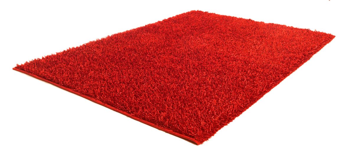 Röd skimrande matta Metallic Raspberry 140x200 cm från Etol Design