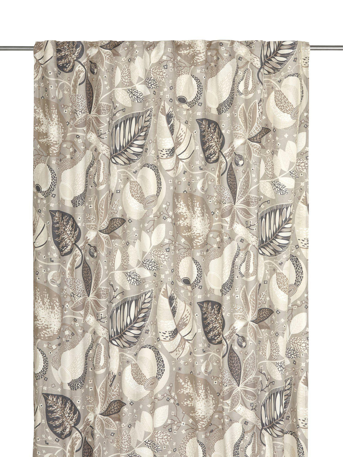 A&E Gardin 2-pack beige med klassiskt botaniskt mönster