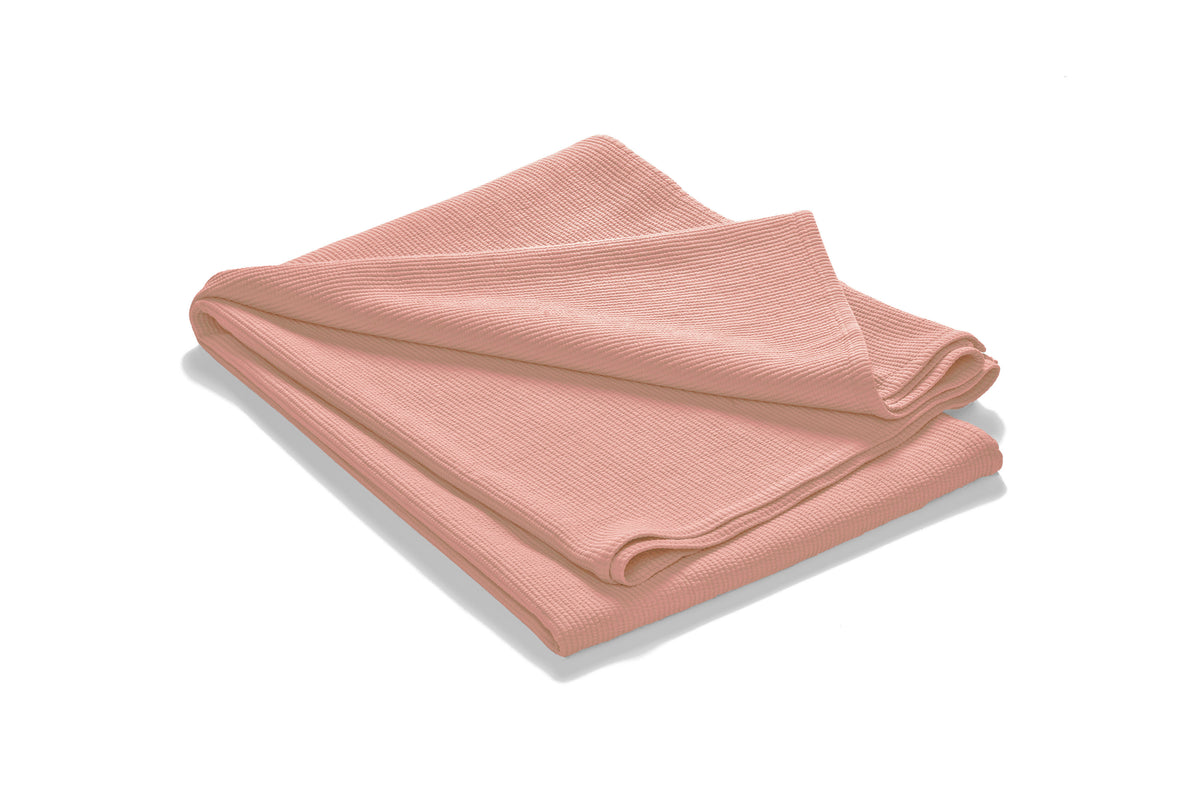 Vikt Överkast Stripes i färgen Dusty Rose tillverkat i mjuk bomull