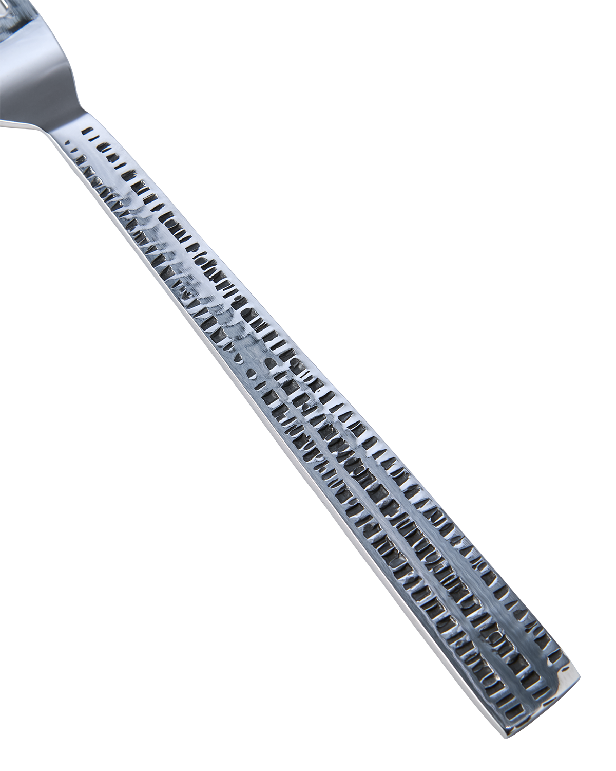 Närbild på ALVA gaffel från Affari of Sweden i elegant silversFinish