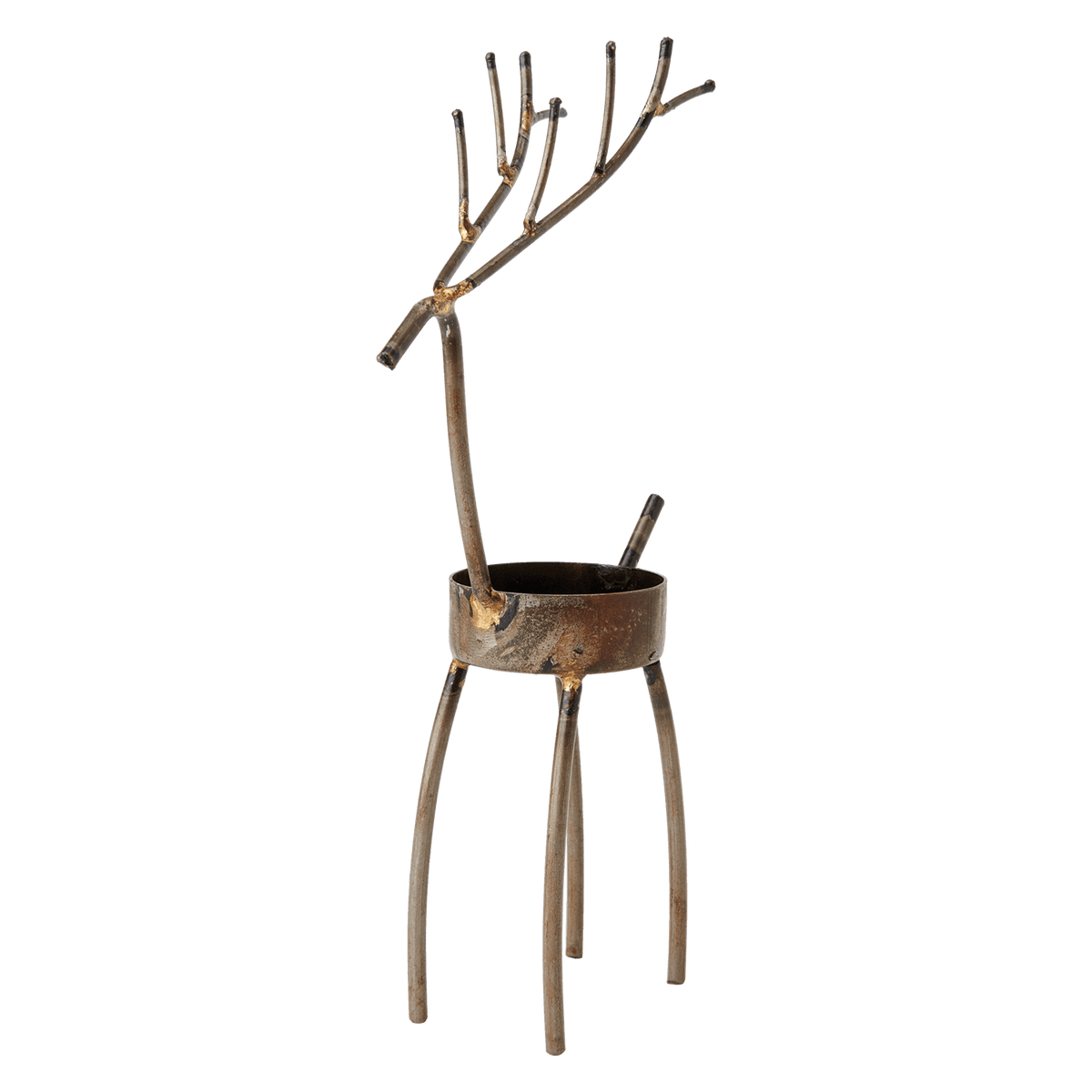 Svart OH DEER värmeljushållare i järn formad som en ren