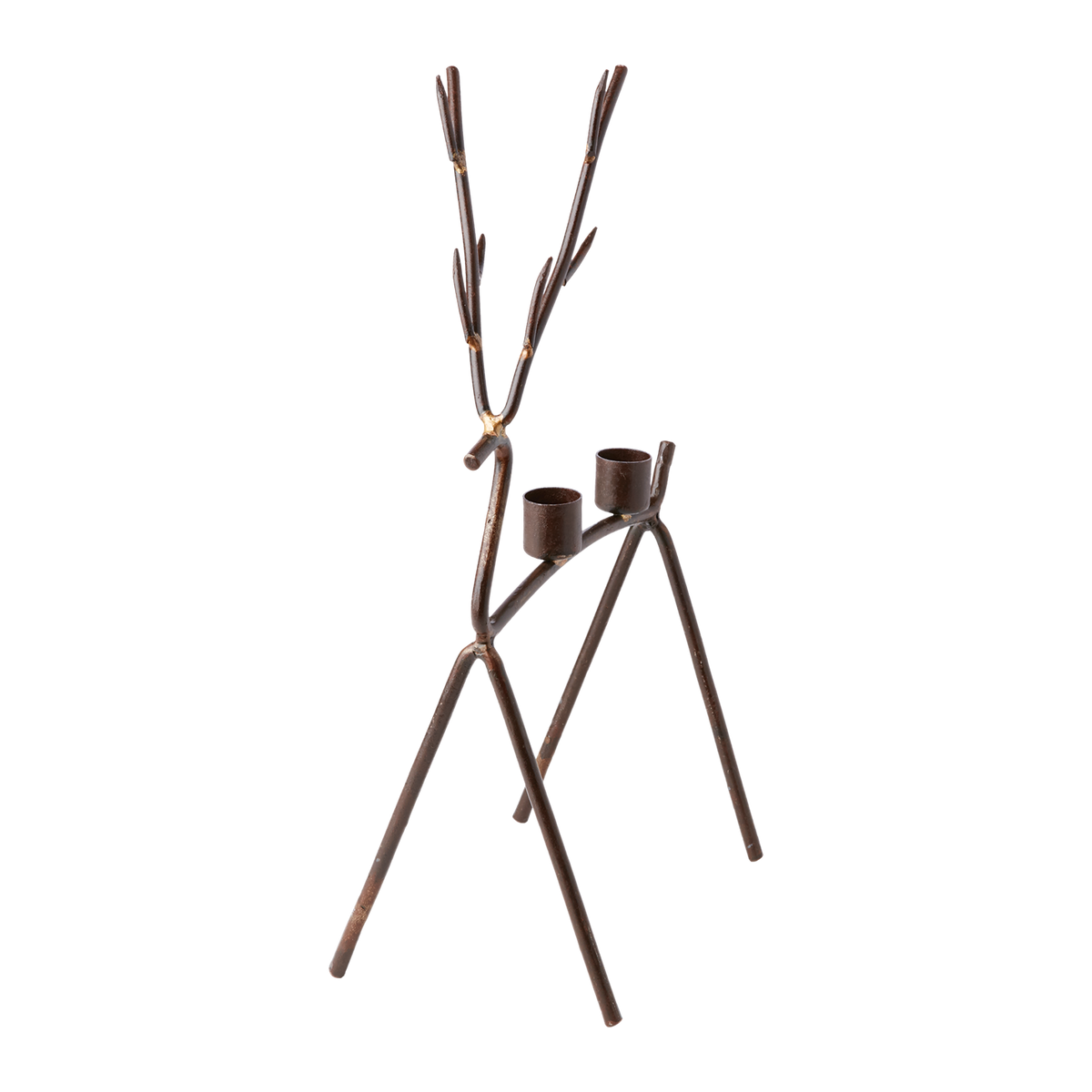 OH DEER ljusstake i form av en hjort i rostfärgat järn