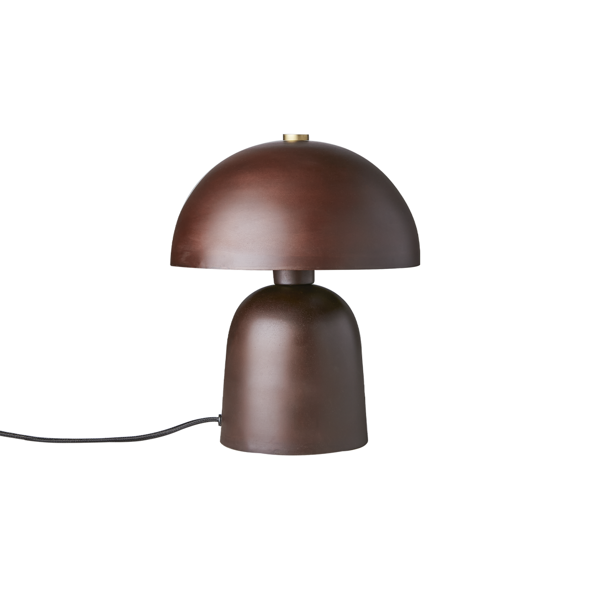 FUNGI bordslampa i brun färg formad som en svamp framifrån