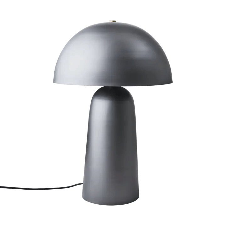 Mörkgrå FUNGI bordslampa i järn med svampformad design