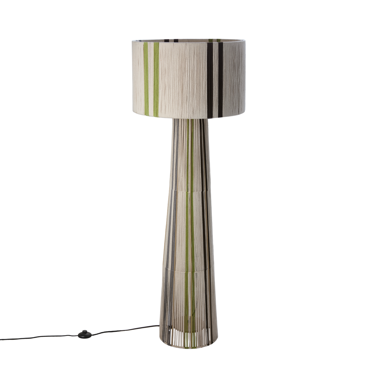 Flerfärgad JULLAN golvlampa i jute från Affari of Sweden framifrån