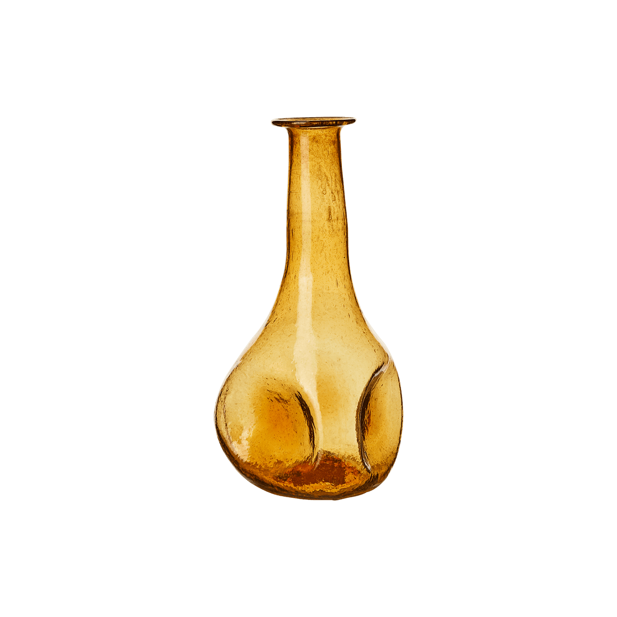 VIOLETTA vas M i bärnstensfärgat munblåst glas
