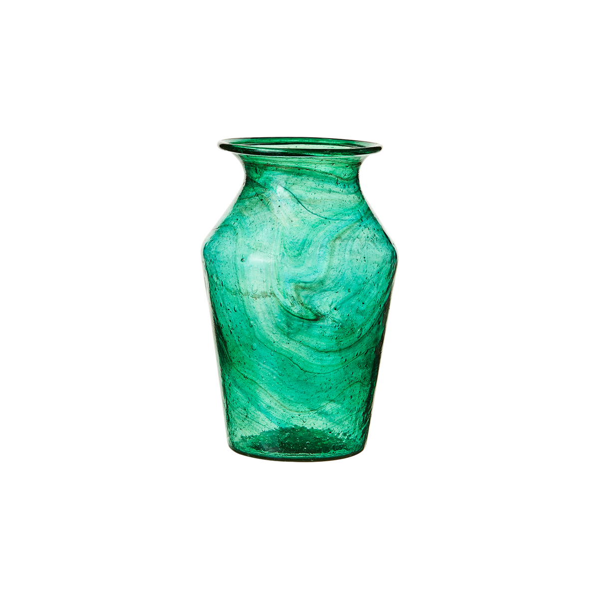 Munblåst mintgrön glasvas VIOLETTA S i återvunnet glas