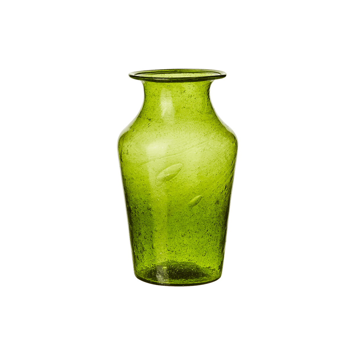VIOLETTA Vas M i grön färg gjord av munblåst återvunnet glas
