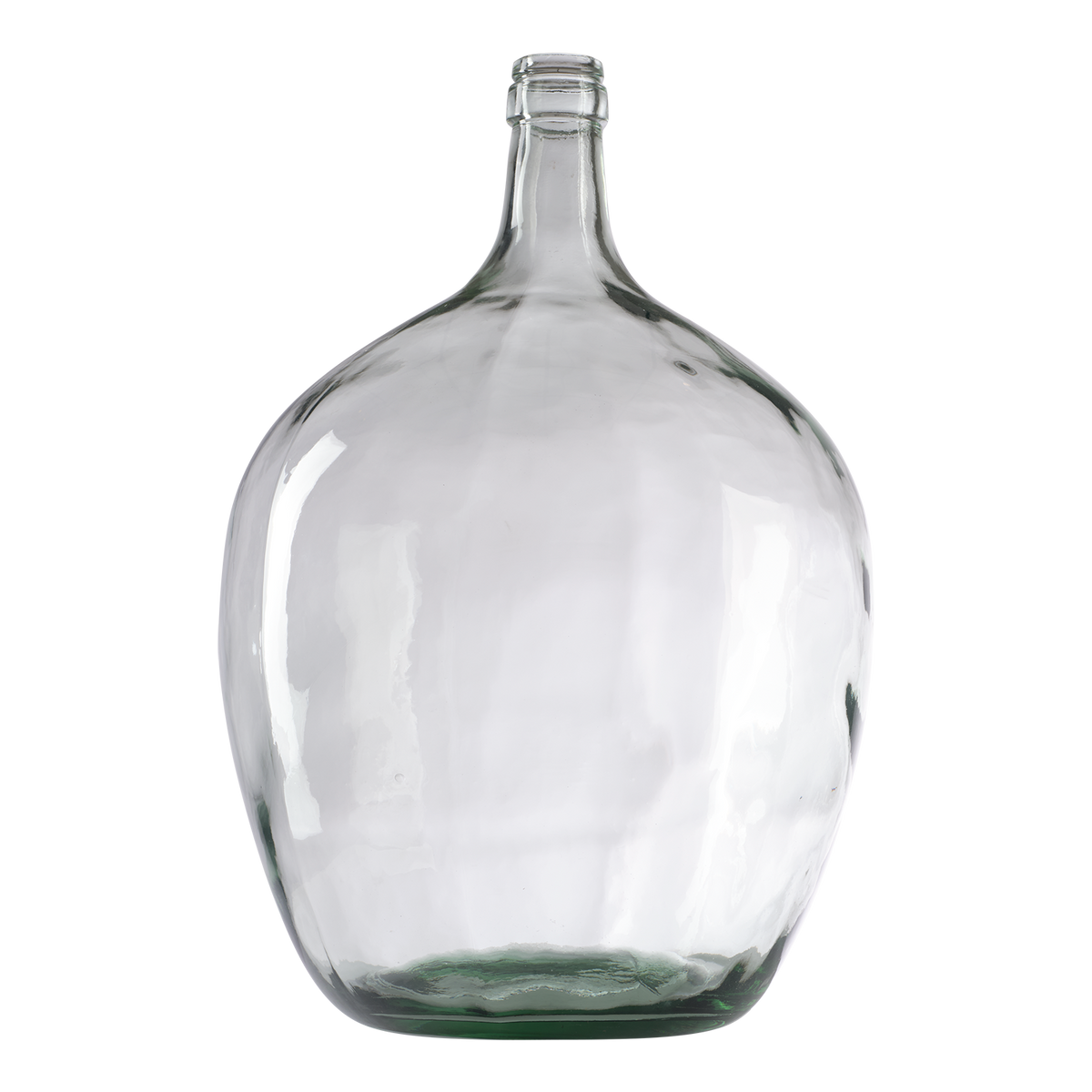 MOA stor rund glasvas i klart glas med smal hals för dekorativa kvistar och blommor.