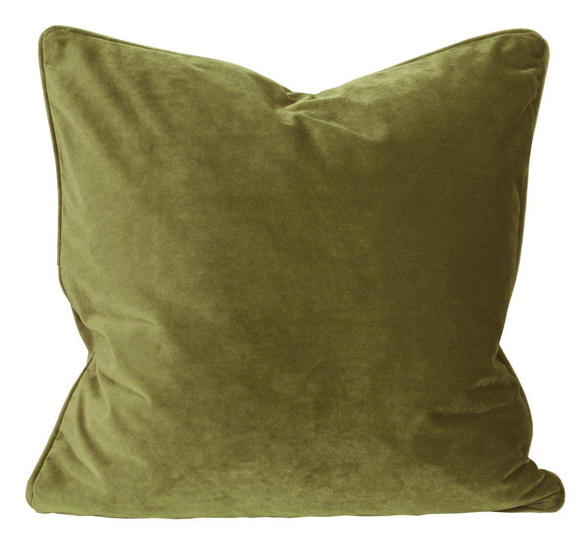 Gult Elise kuddfodral i mjuk lyxig sammet med måtten 45x45 cm