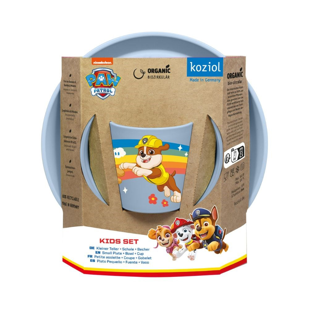 Connect Paw Patrol barnservis 3 delar i blå förpackning