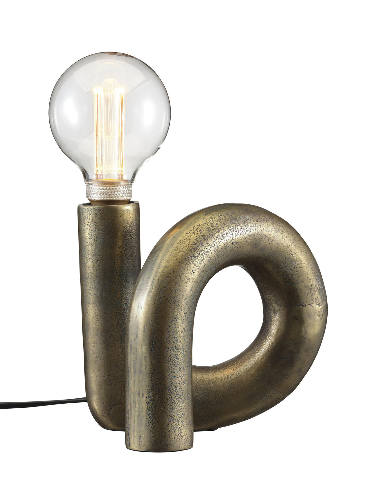 Notice Swirl mässing bordslampa med tänd 95mm Future LED glödlampa