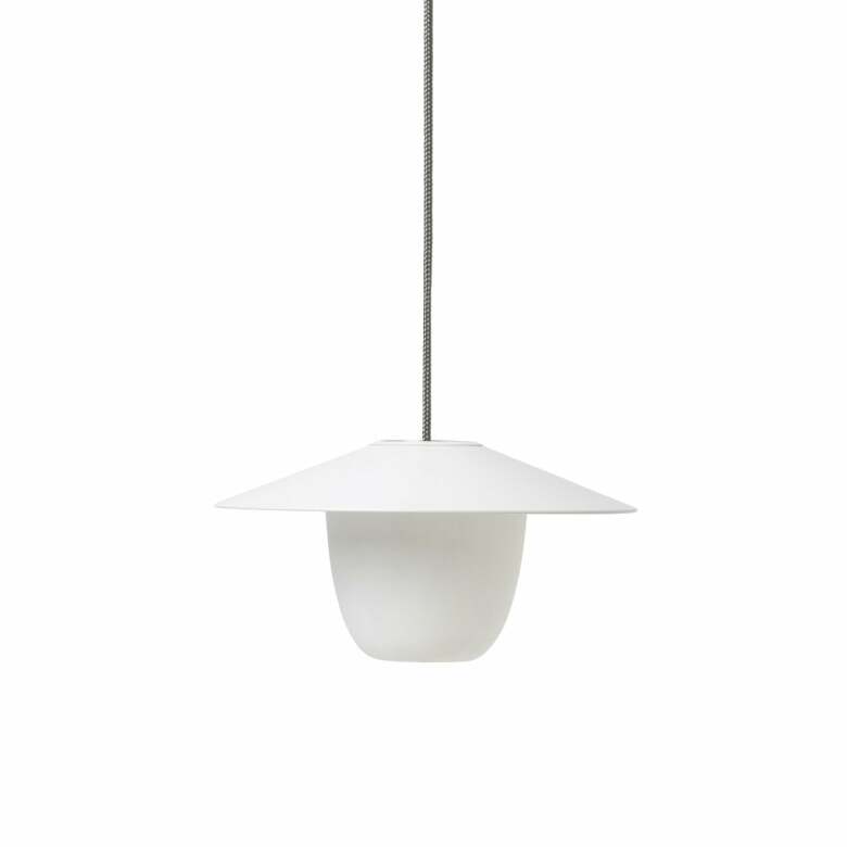 Närbild på Ani Lamp vit LED-belysning med stilren skärm