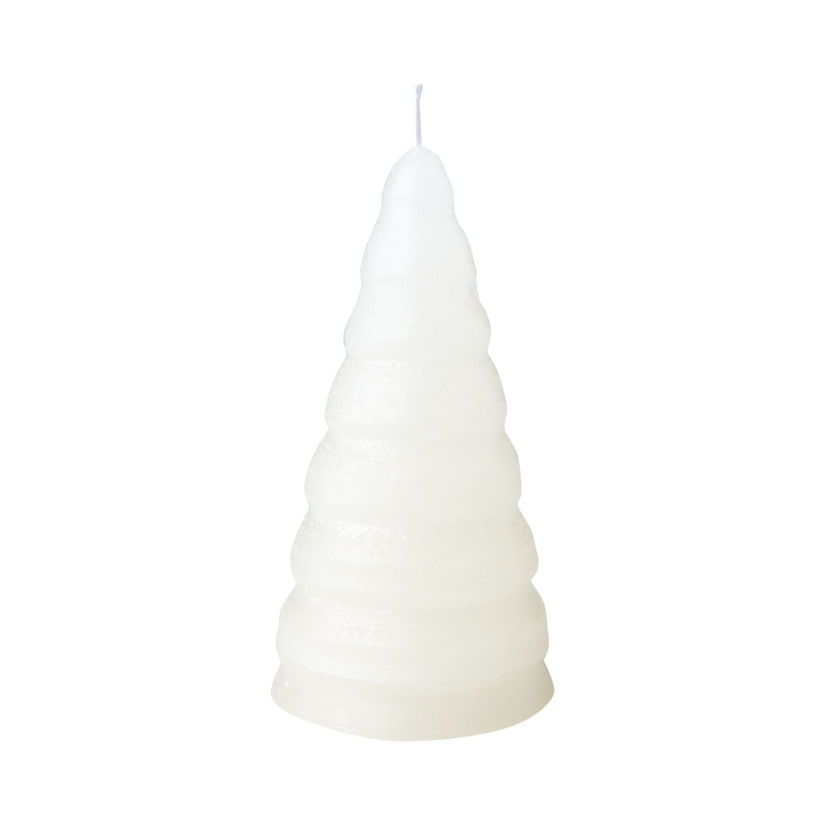Handgjort DECO granljus i elfenben format som en julgran