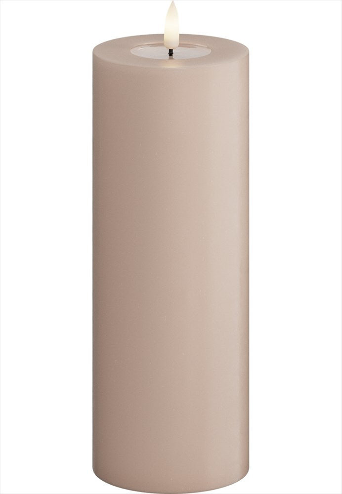 Rosa LED-blockljus med 3D-flamma och Wetlook effekt från DeluxeHomeart