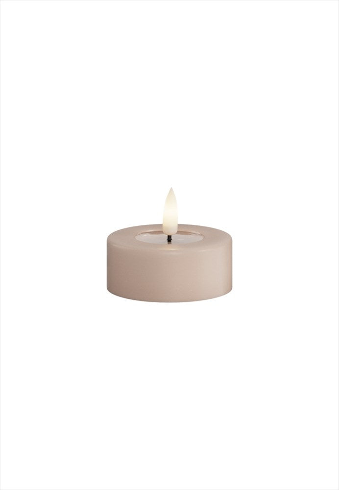 Rosa LED-värmeljus från DeluxeHomeart med realistisk 3D Real Flame och vaxfinish.