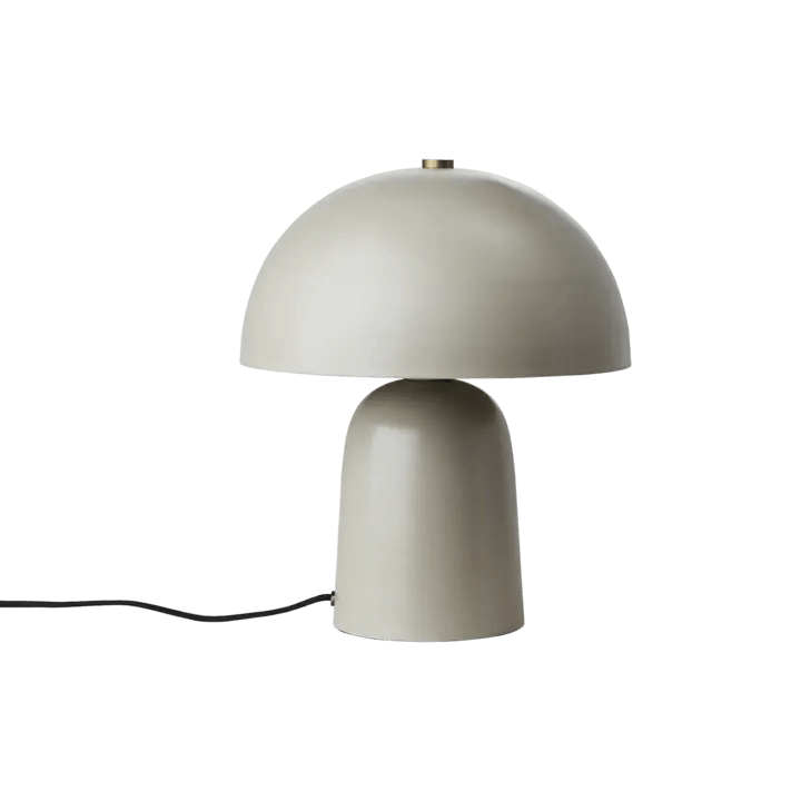 Beige FUNGI bordslampa M i järn med svampformad design från Affari of Sweden