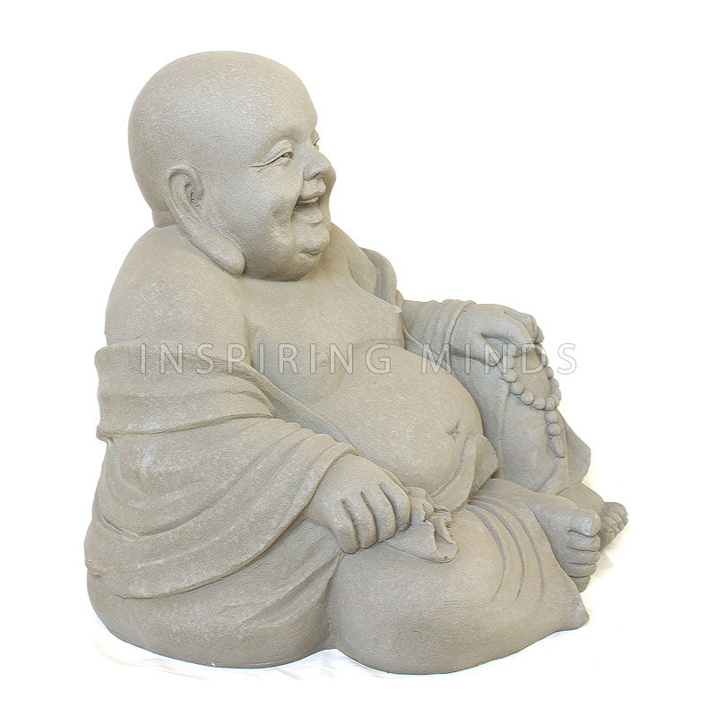 Väderbeständig Buddha staty 40 cm för en harmonisk zen-trädgård