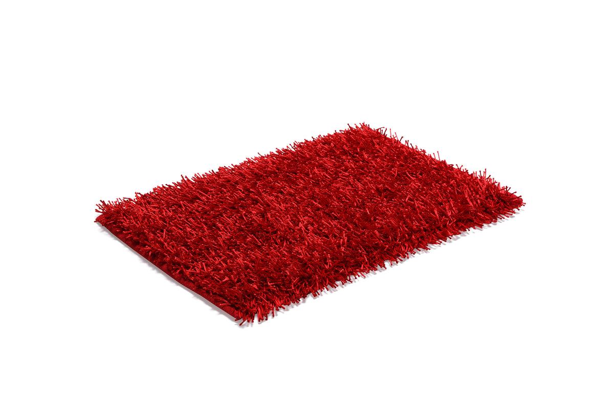 Rektangulär skimrande röd matta modell Metallic Raspberry från Etol Design