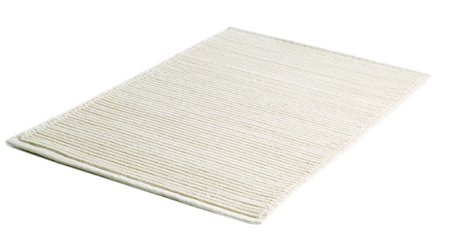 Vit ribbad bomullsmatta Ribb 70x120 cm från Etol Design
