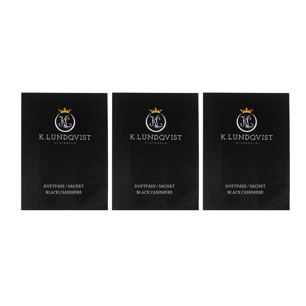K. Lundqvist Doftpåse Black Cashmere 3-pack för lyxig rumsdoft