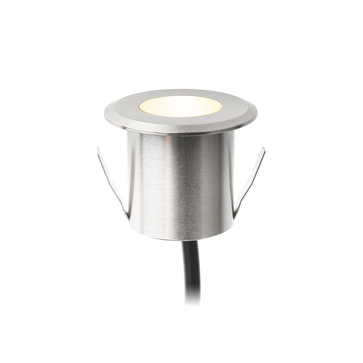 Dexter decklight i borstad aluminium med varmvitt sken