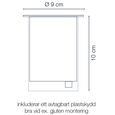 Castor markspotlight installerad under ett stort träd